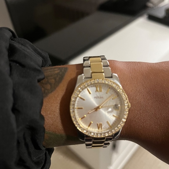 Fossil 2 tone watch main image 4